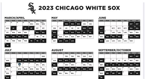 mlb schedule 2023 white sox